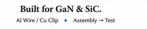Built gor GaN SiC
Ai Wire
Cu Chip
assembly
test